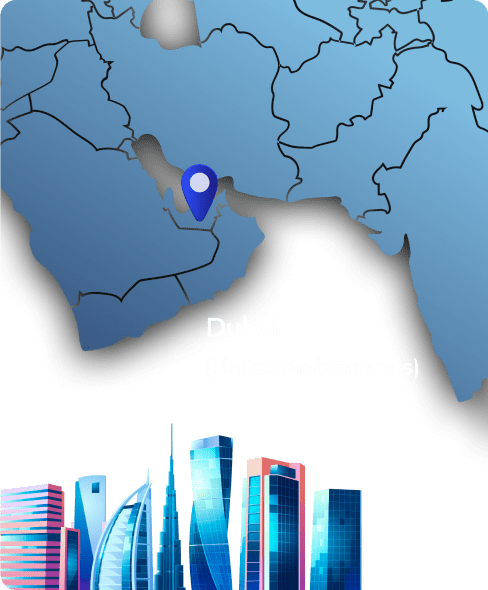 dubai location in map